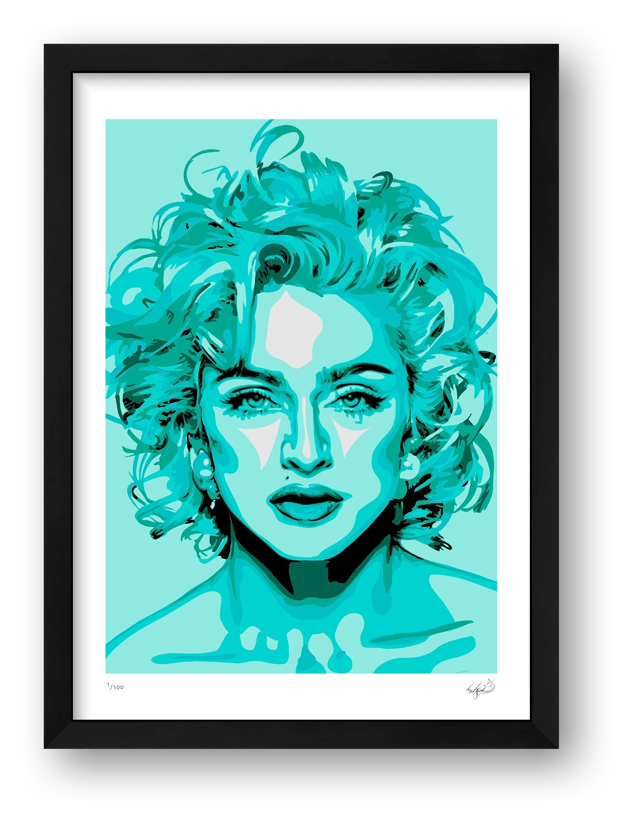 Madonna - mint — framed