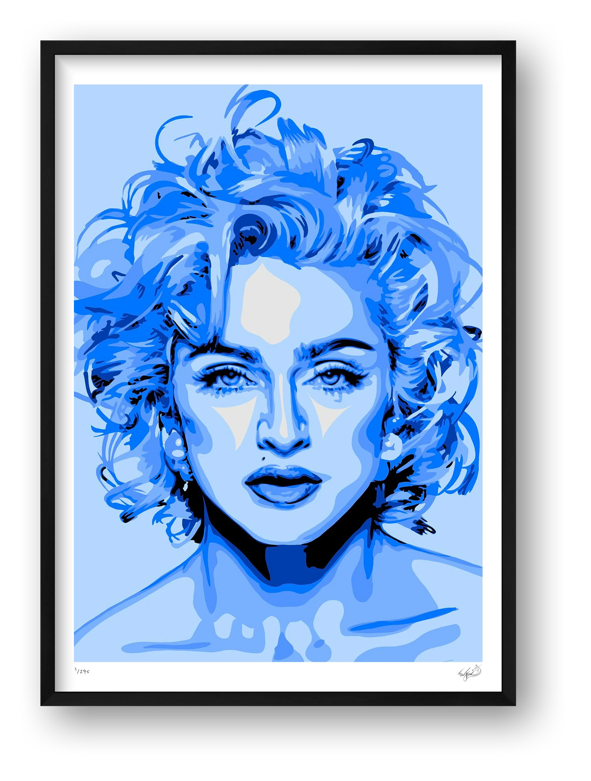 Madonna - blue — framed