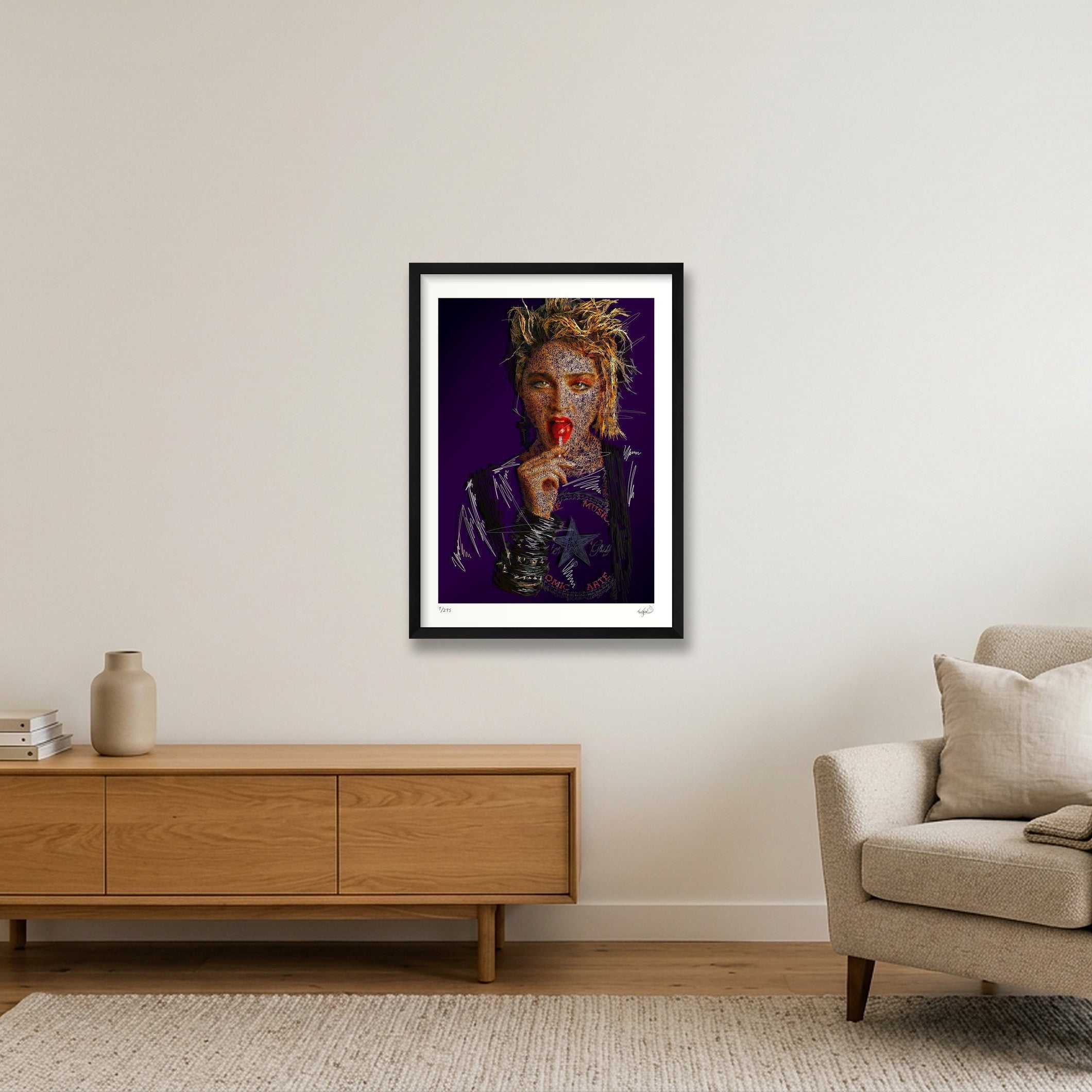 Madonna - Purple — 42×59cm, 17×23" Black Frame