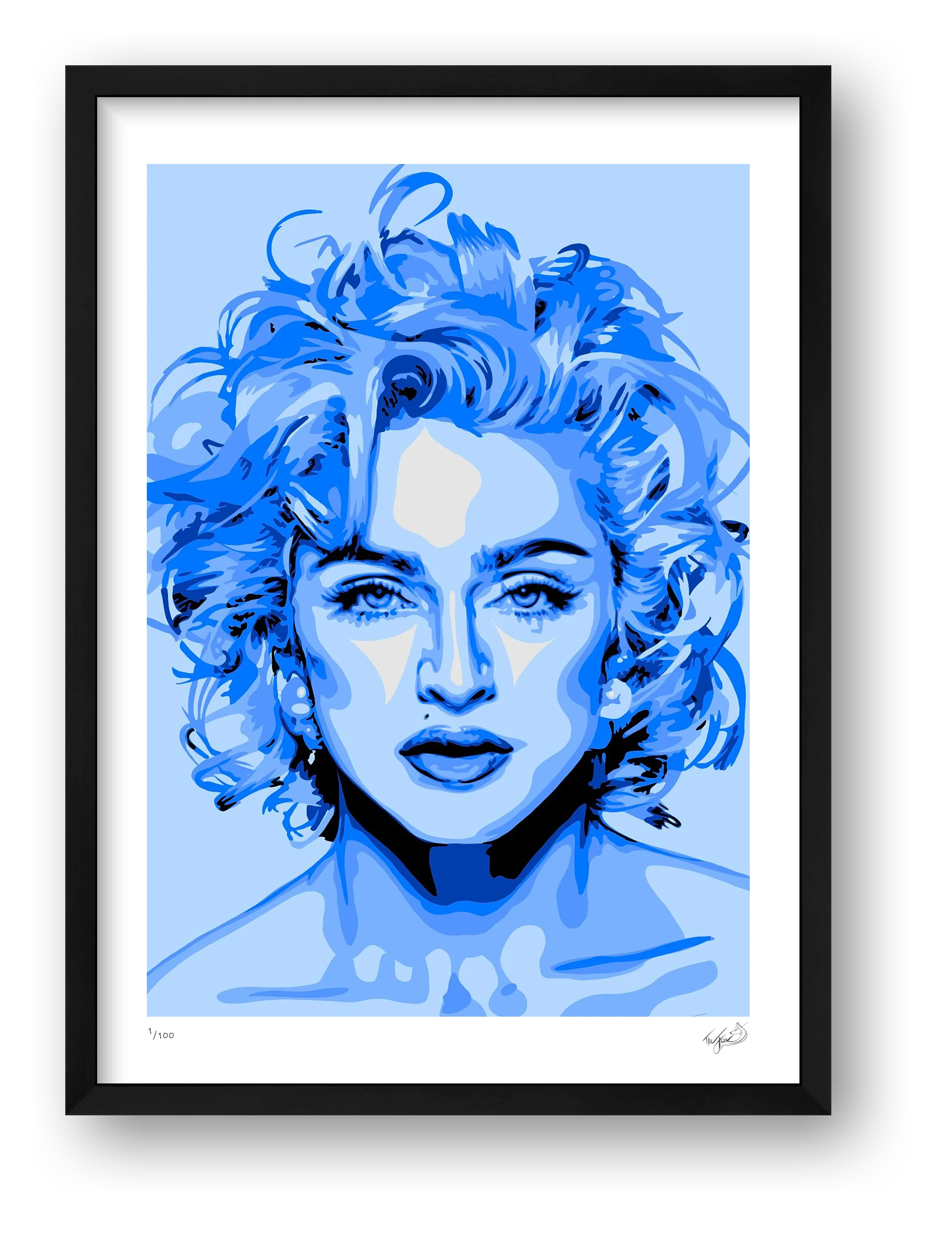 Madonna - blue — framed