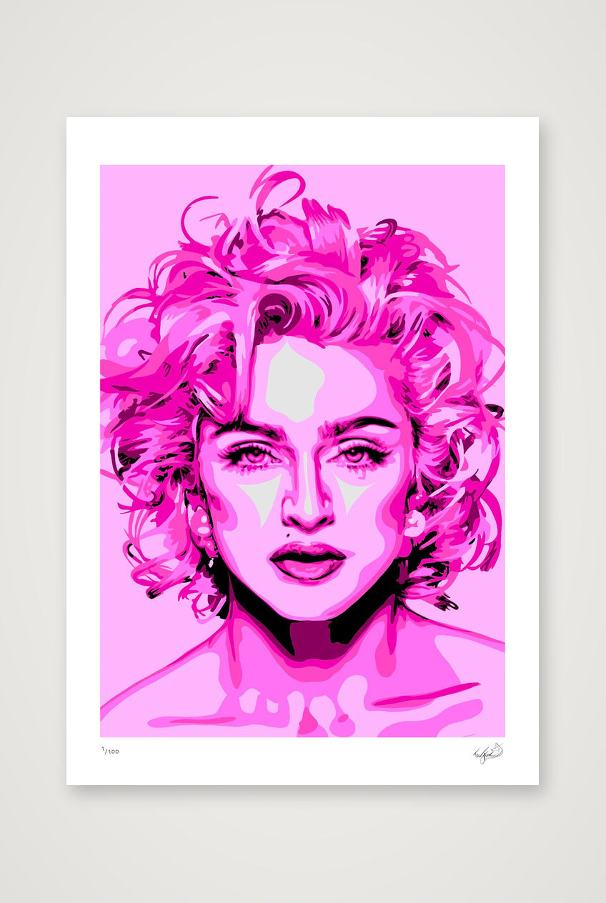 Madonna - pink — A3 (30×42cm, 12×17") Print only