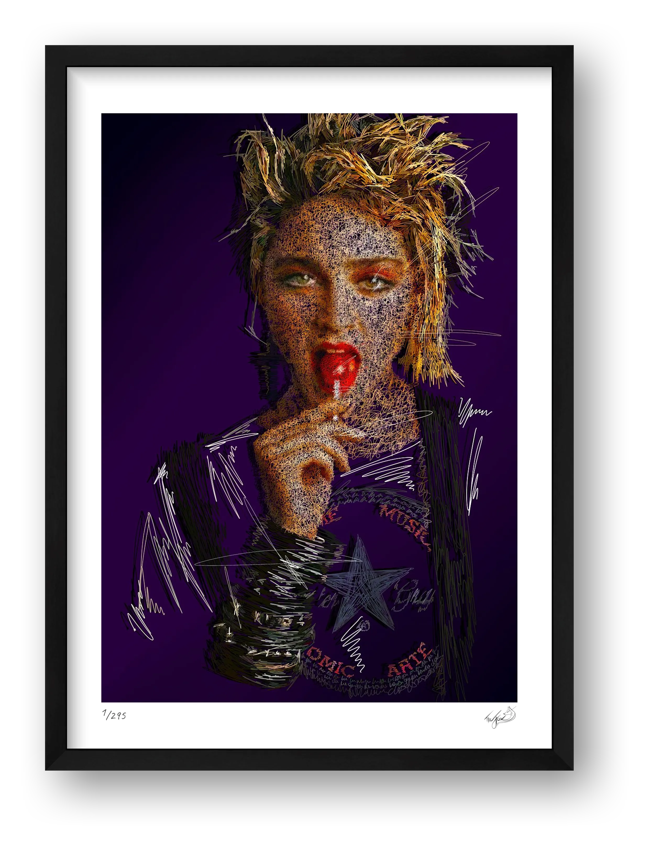 Madonna - Purple — framed