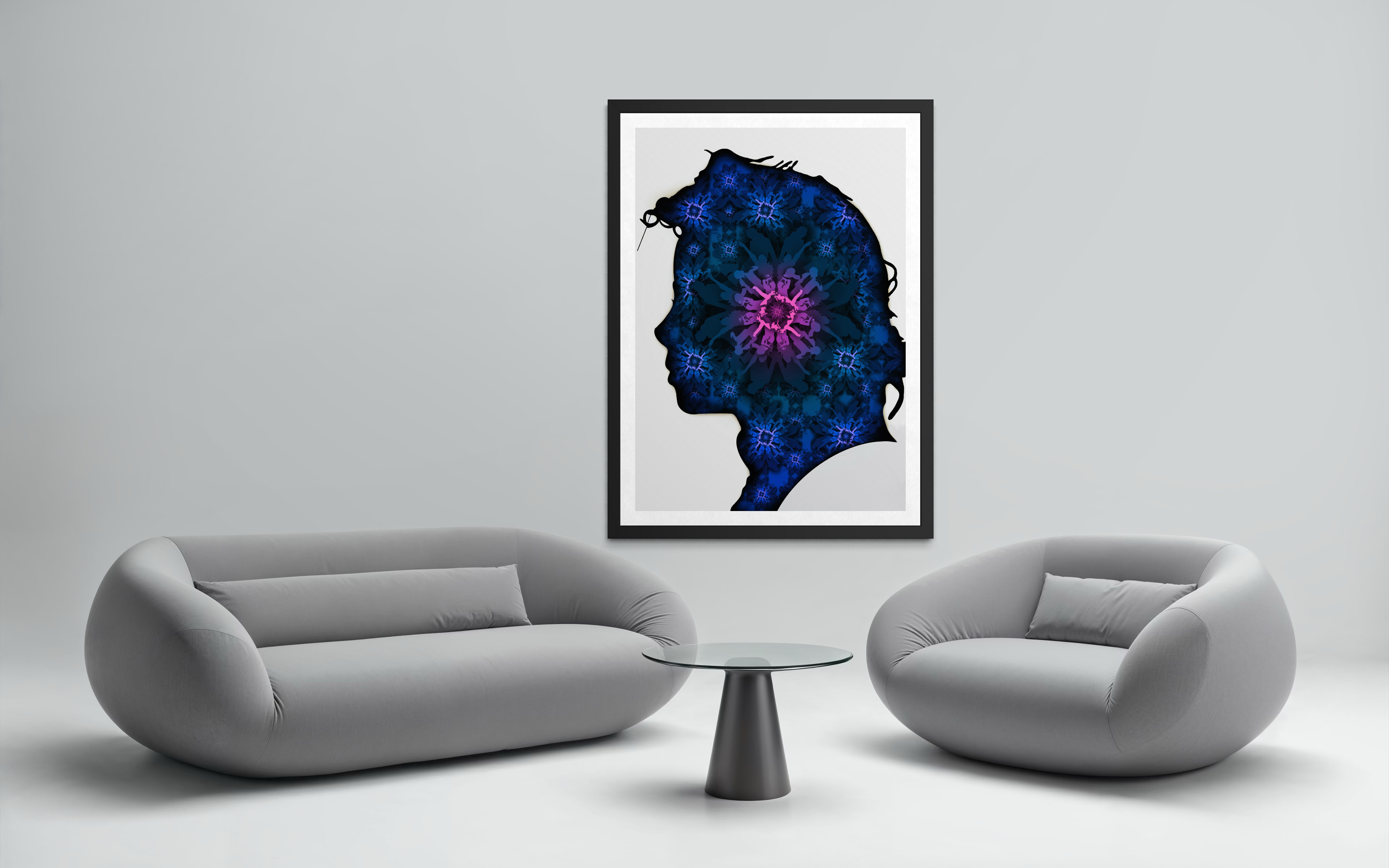 Michael Jackson Silhouette - Pinky Blue