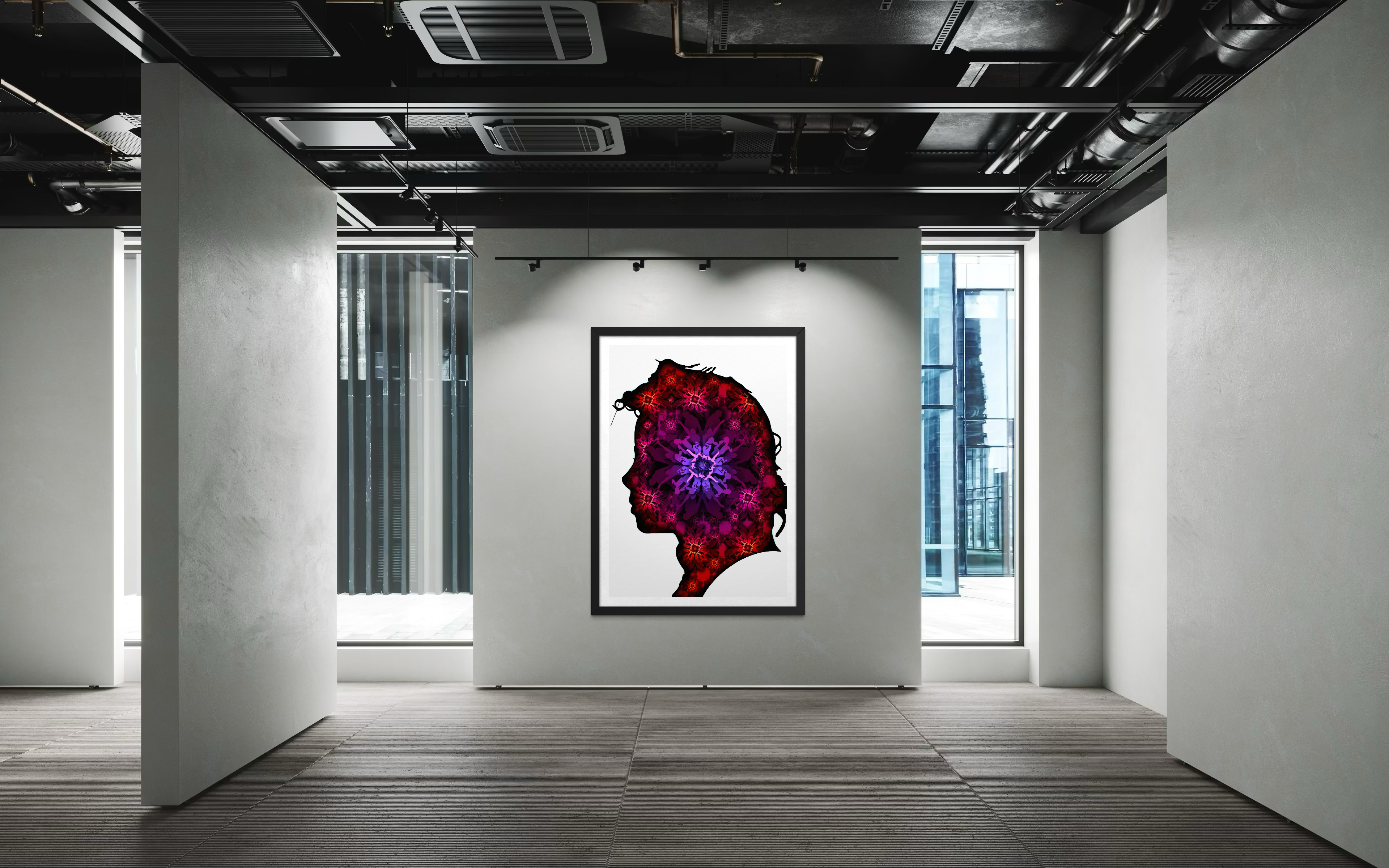 Michael Jackson Silhouette - Pink Red