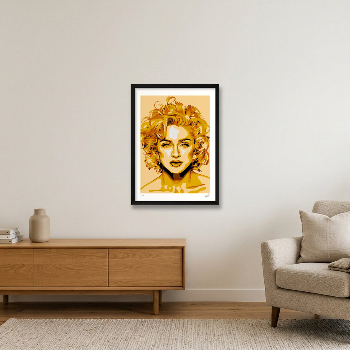 Madonna - gold — 42×59cm, 17×23" Black Frame