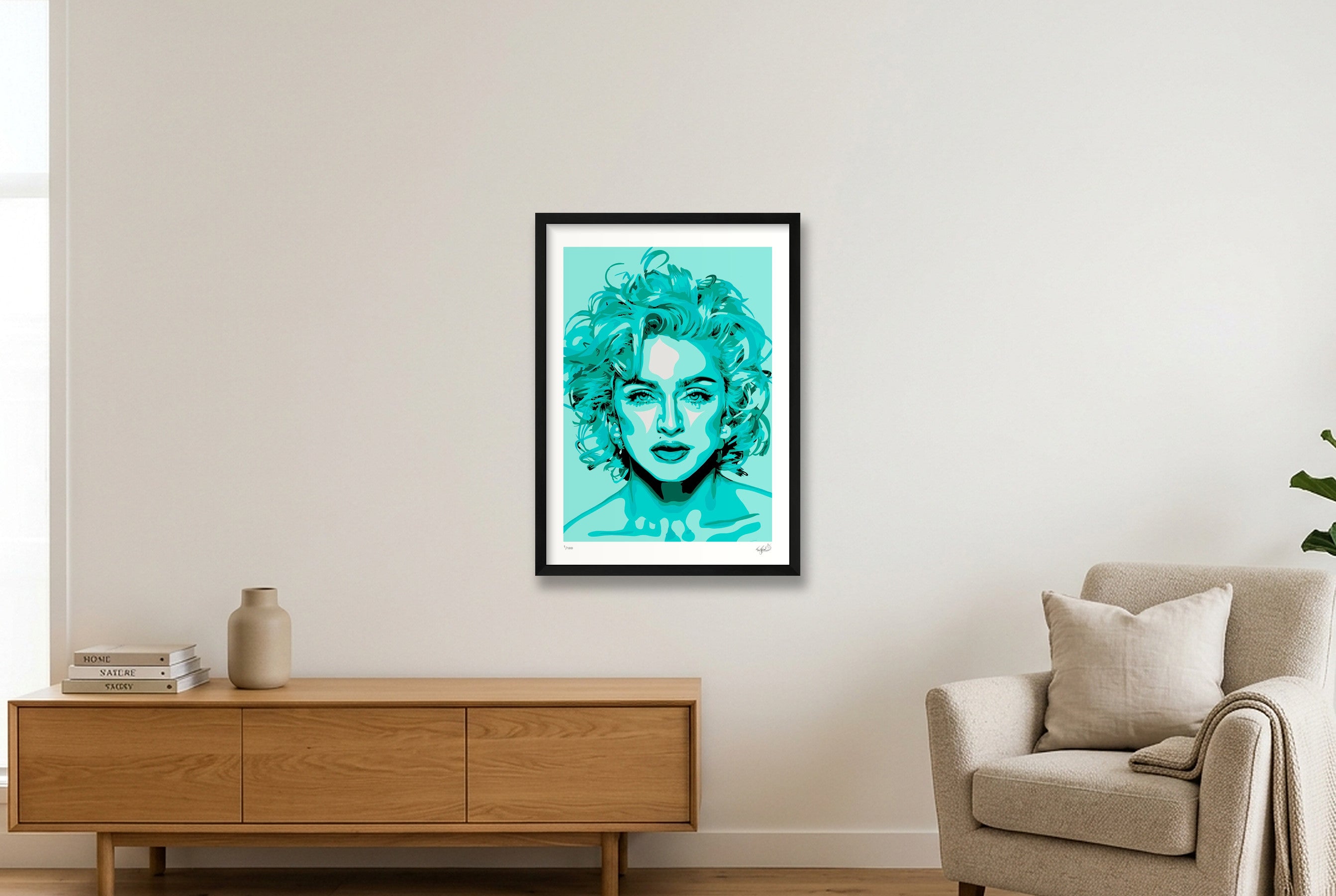 Madonna - mint — 42×59cm, 17×23" Black Frame