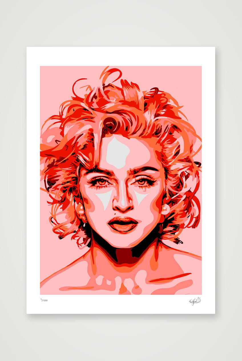 Madonna - red — A3 (30×42cm, 12×17") Print only