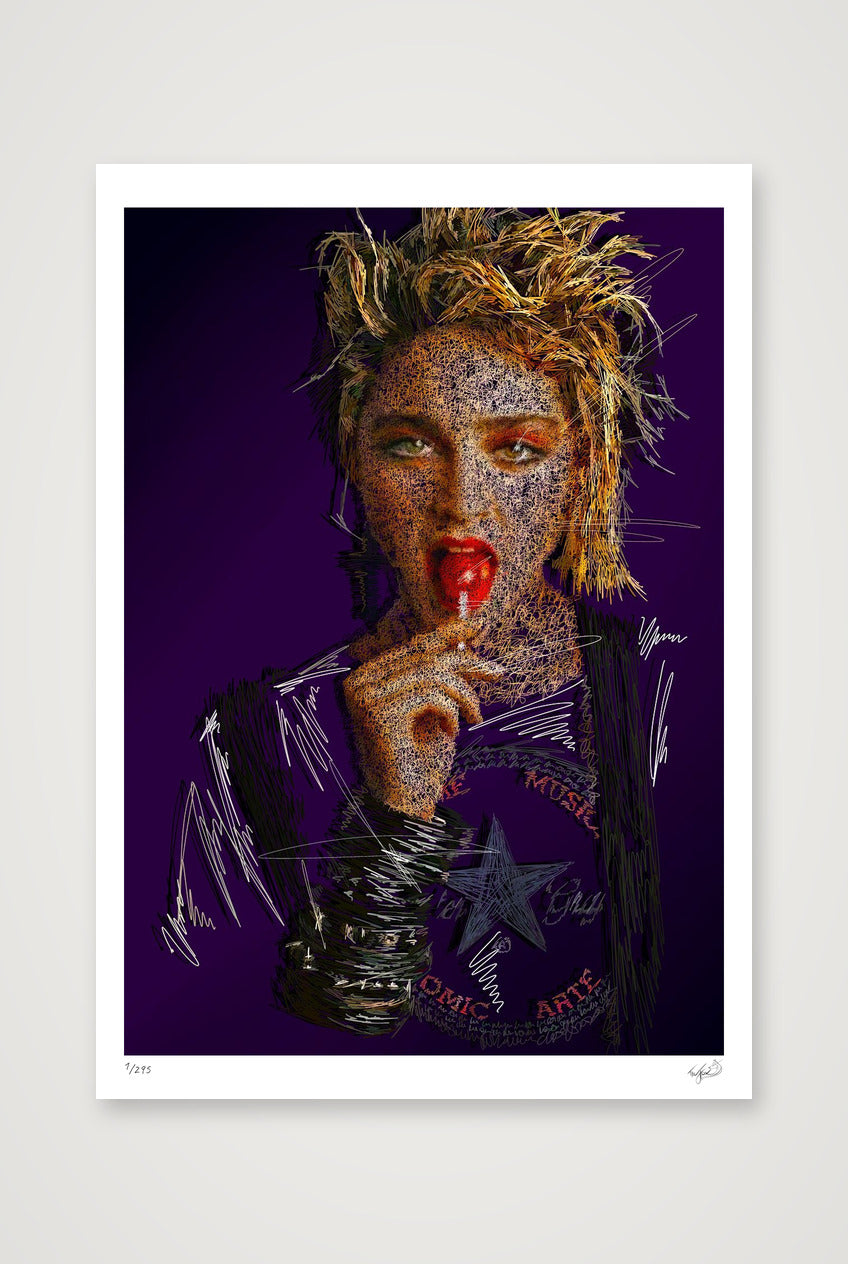 Madonna - Purple — 59×84cm, 23×33" Print only