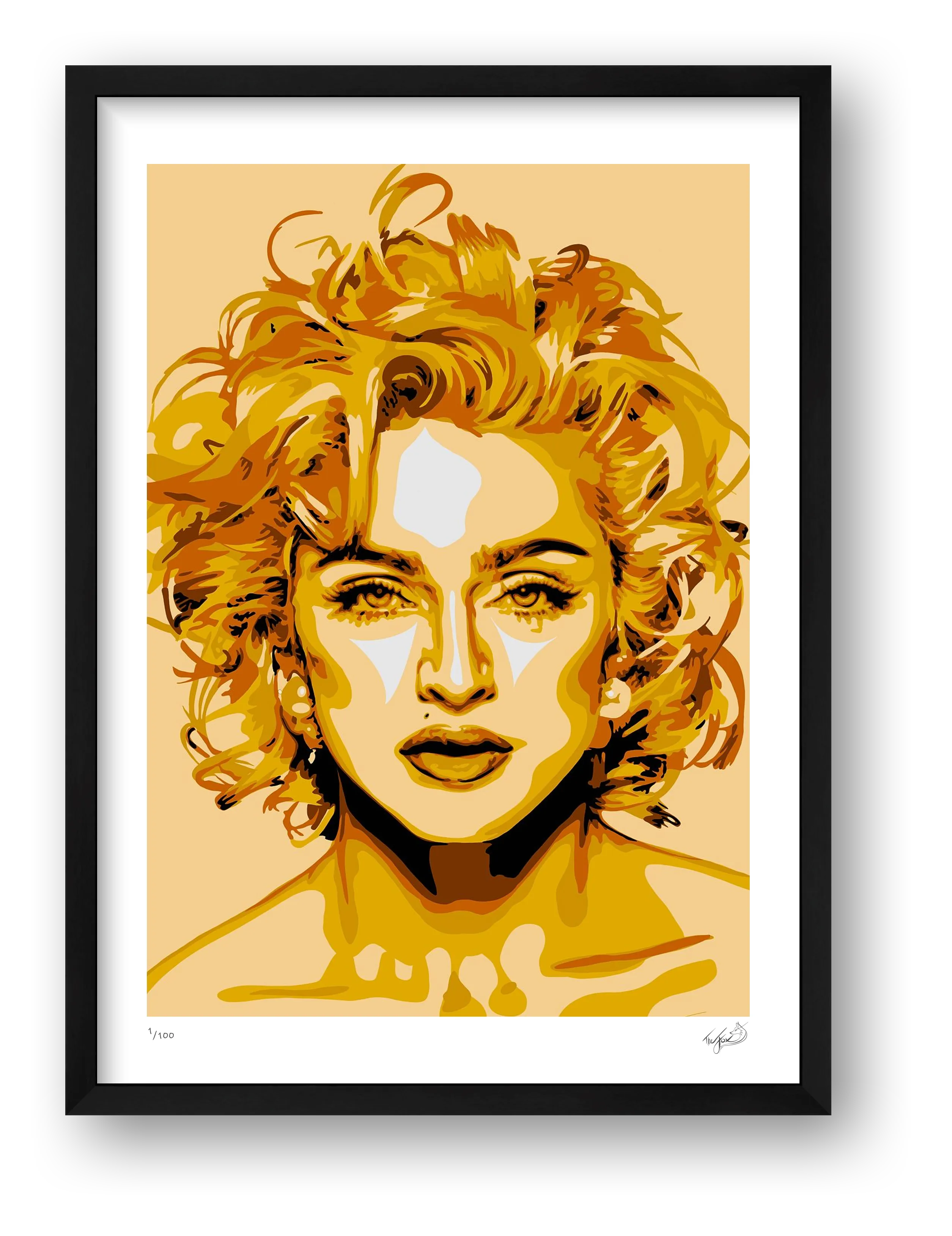 Madonna - gold — framed