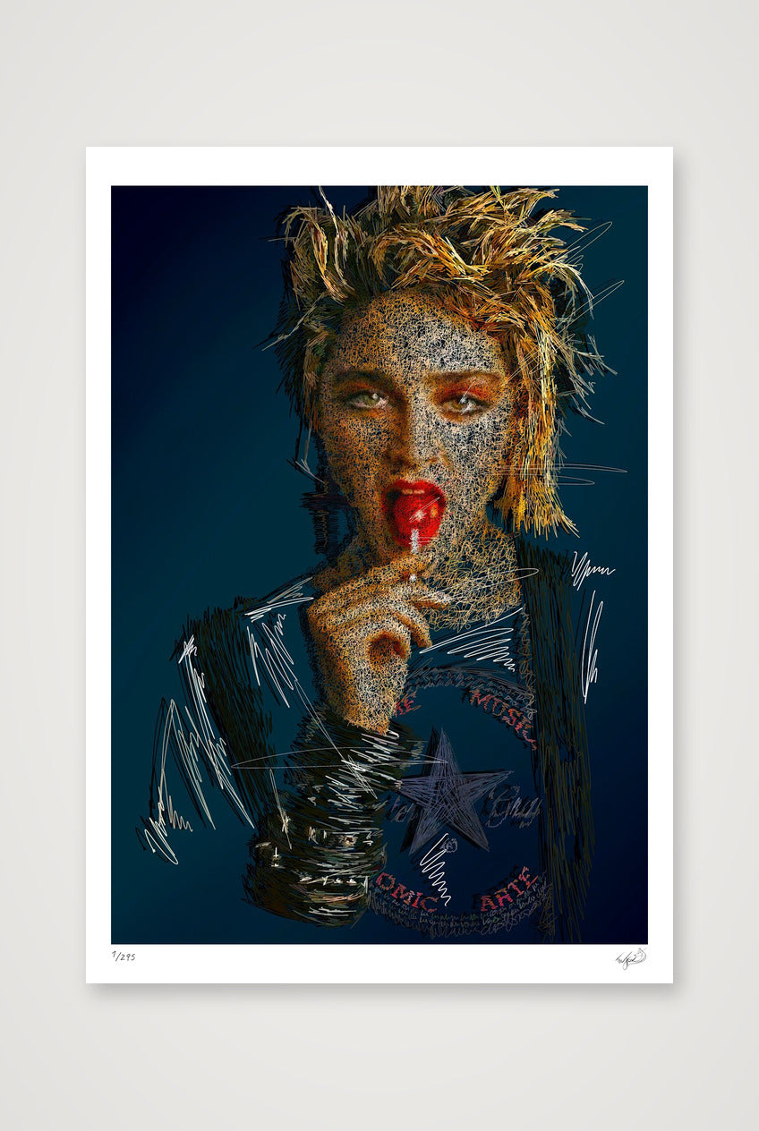 Madonna - Teal — 59×84cm, 23×33" Print only