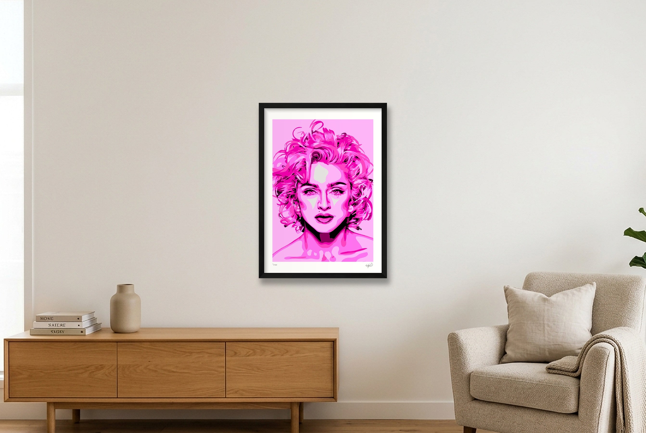 Madonna - pink — 42×59cm, 17×23" Black Frame