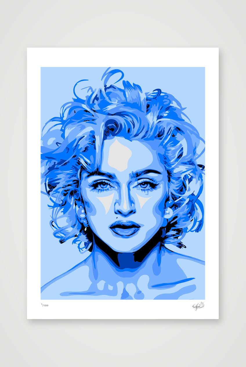 Madonna - blue — A3 (30×42cm, 12×17") Print only