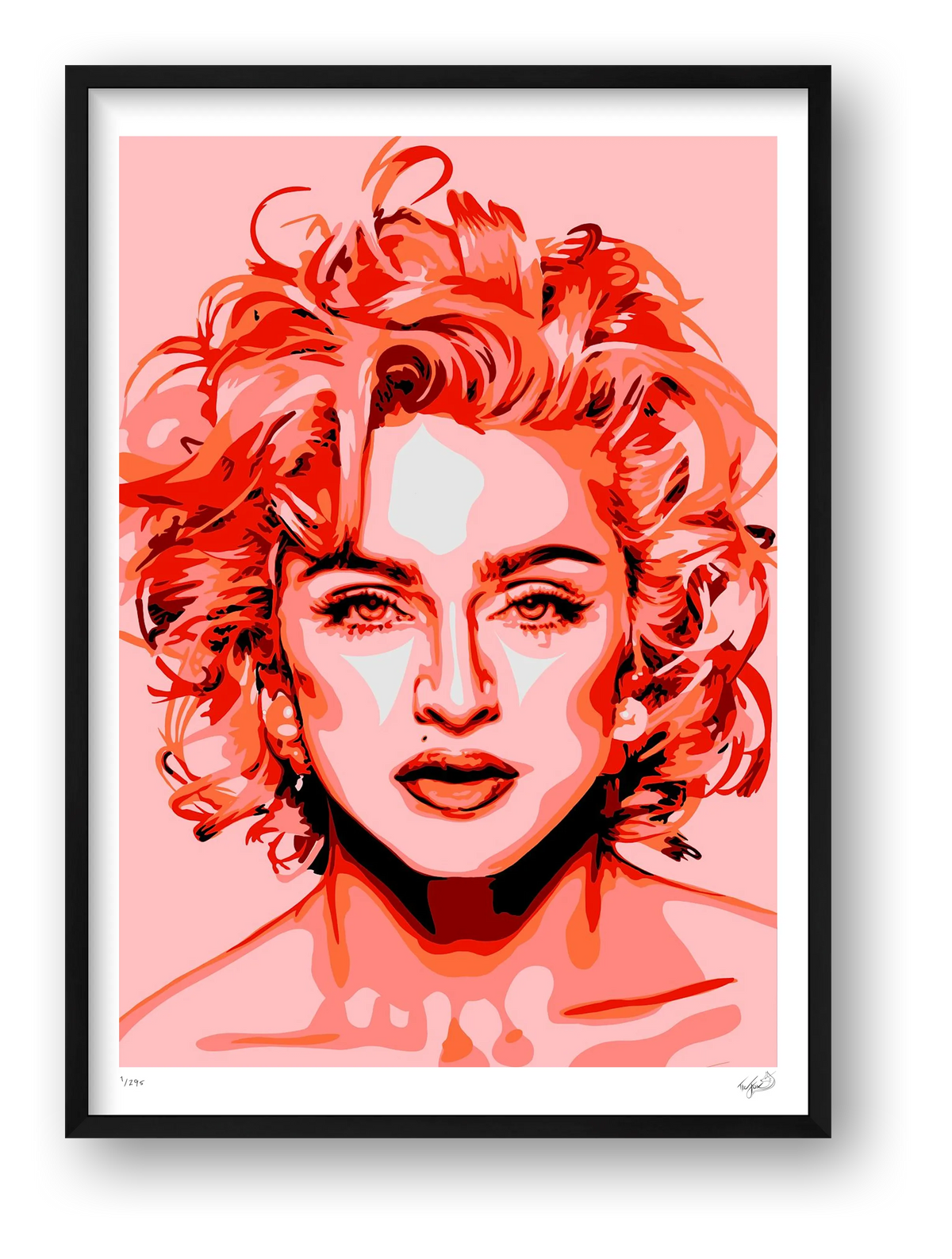 Madonna - red — framed