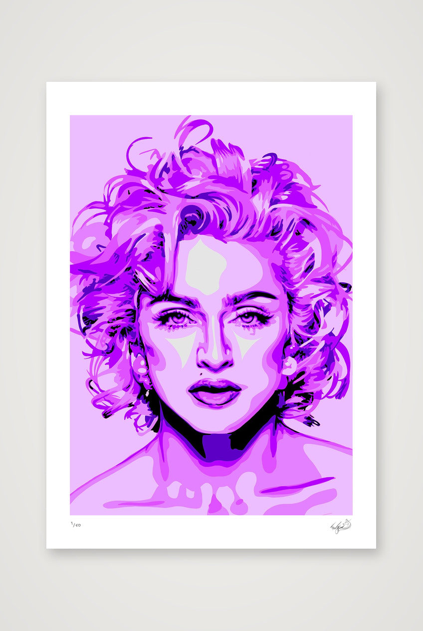 Madonna - purple — A3 (30×42cm, 12×17") Print only