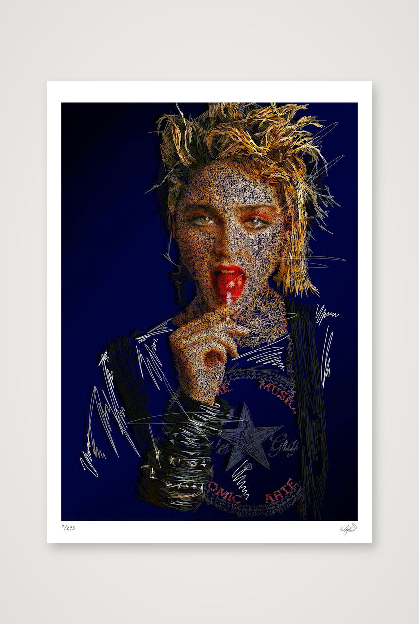 Madonna - Blue — 59×84cm, 23×33" Print only