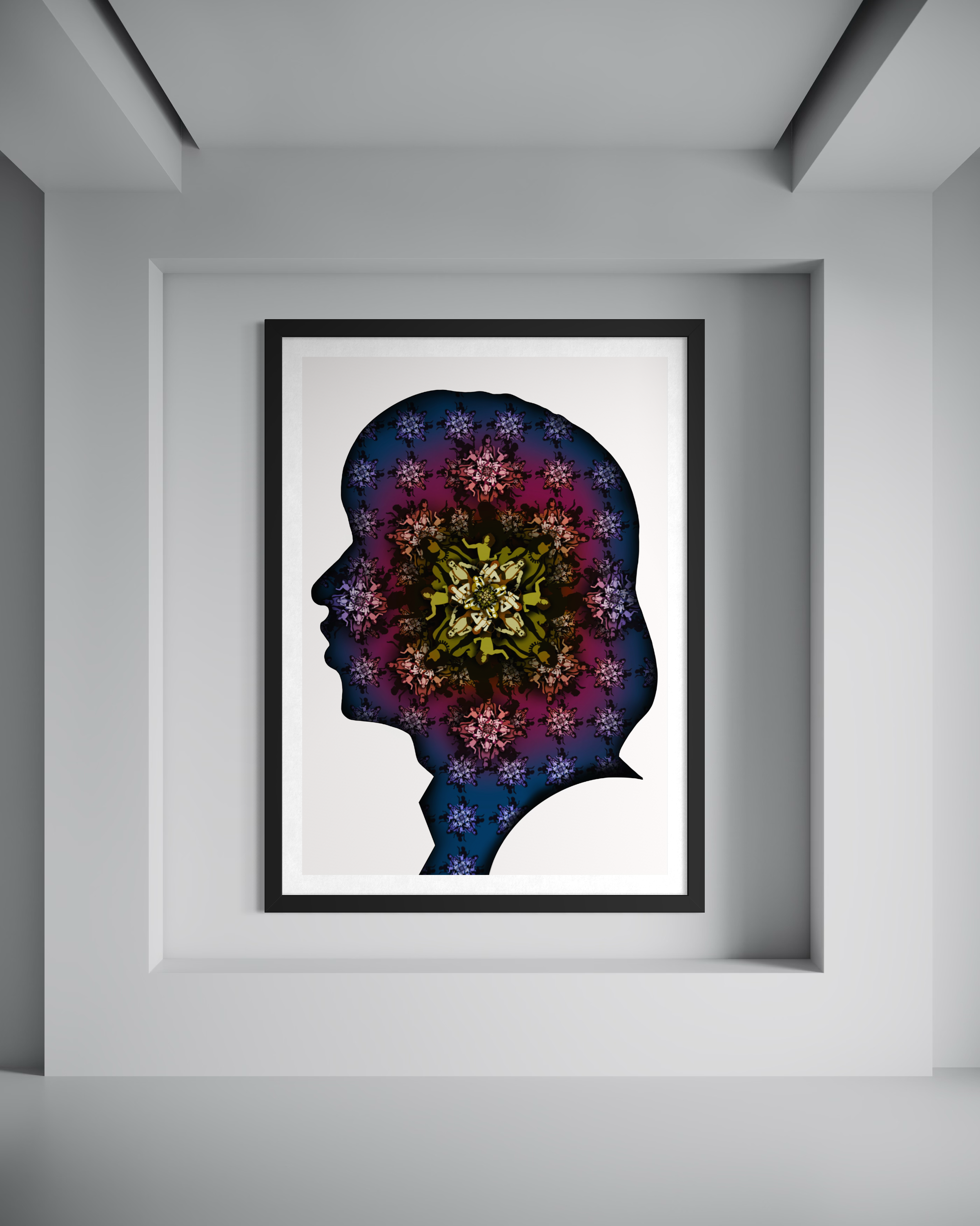 Jagger Silhouette - Yellow Blue