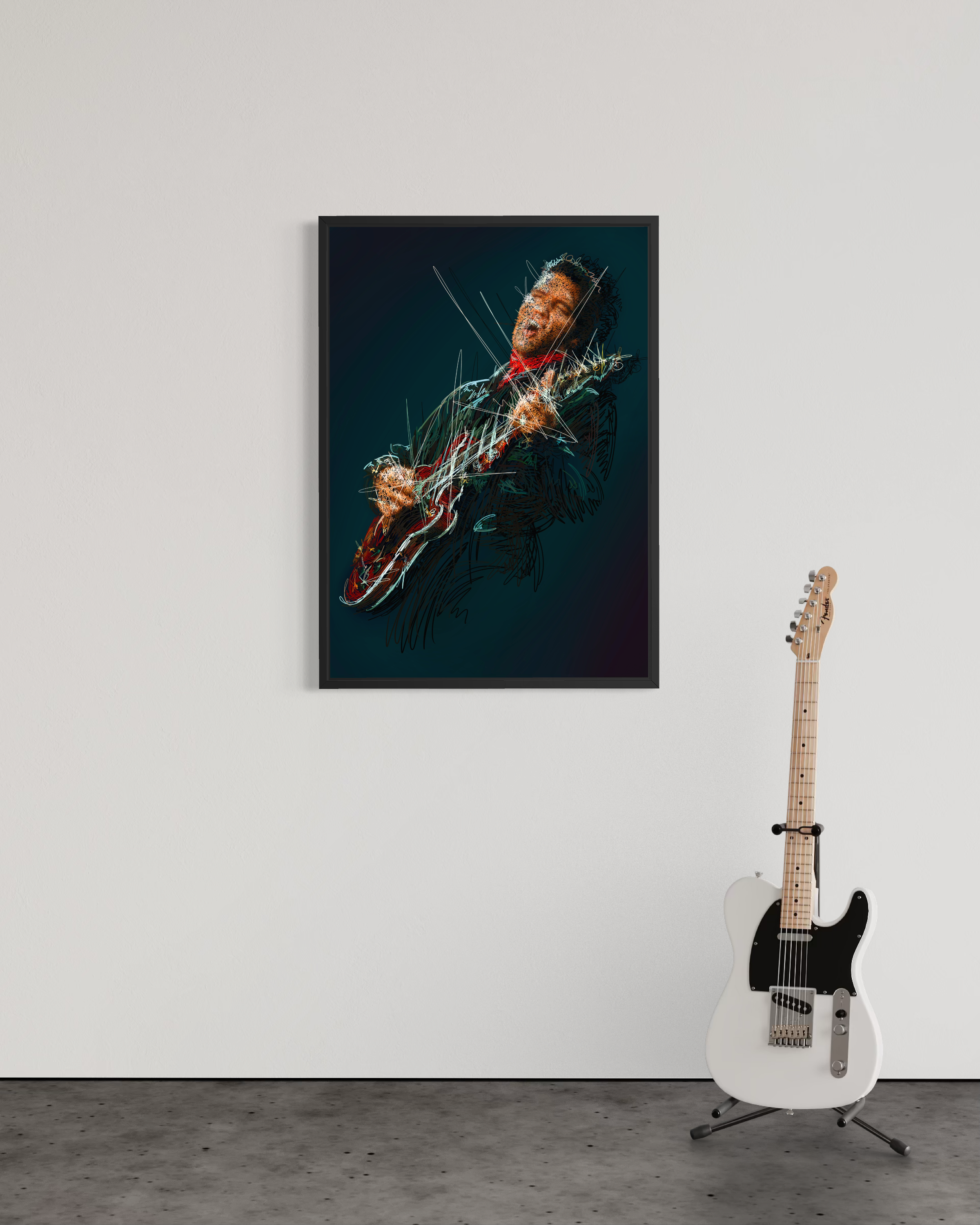 Elvis - Teal Line