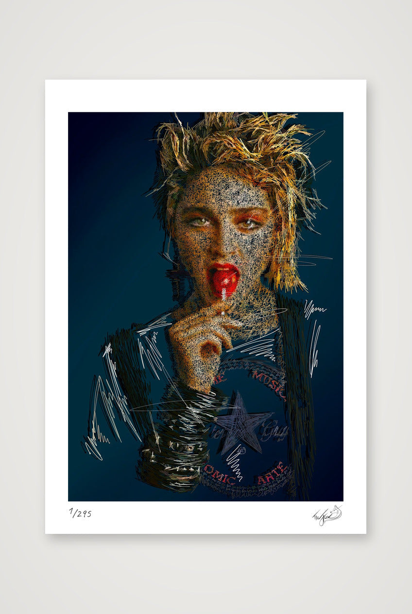 Madonna - Teal — A3 (30×42cm, 12×17") Print only