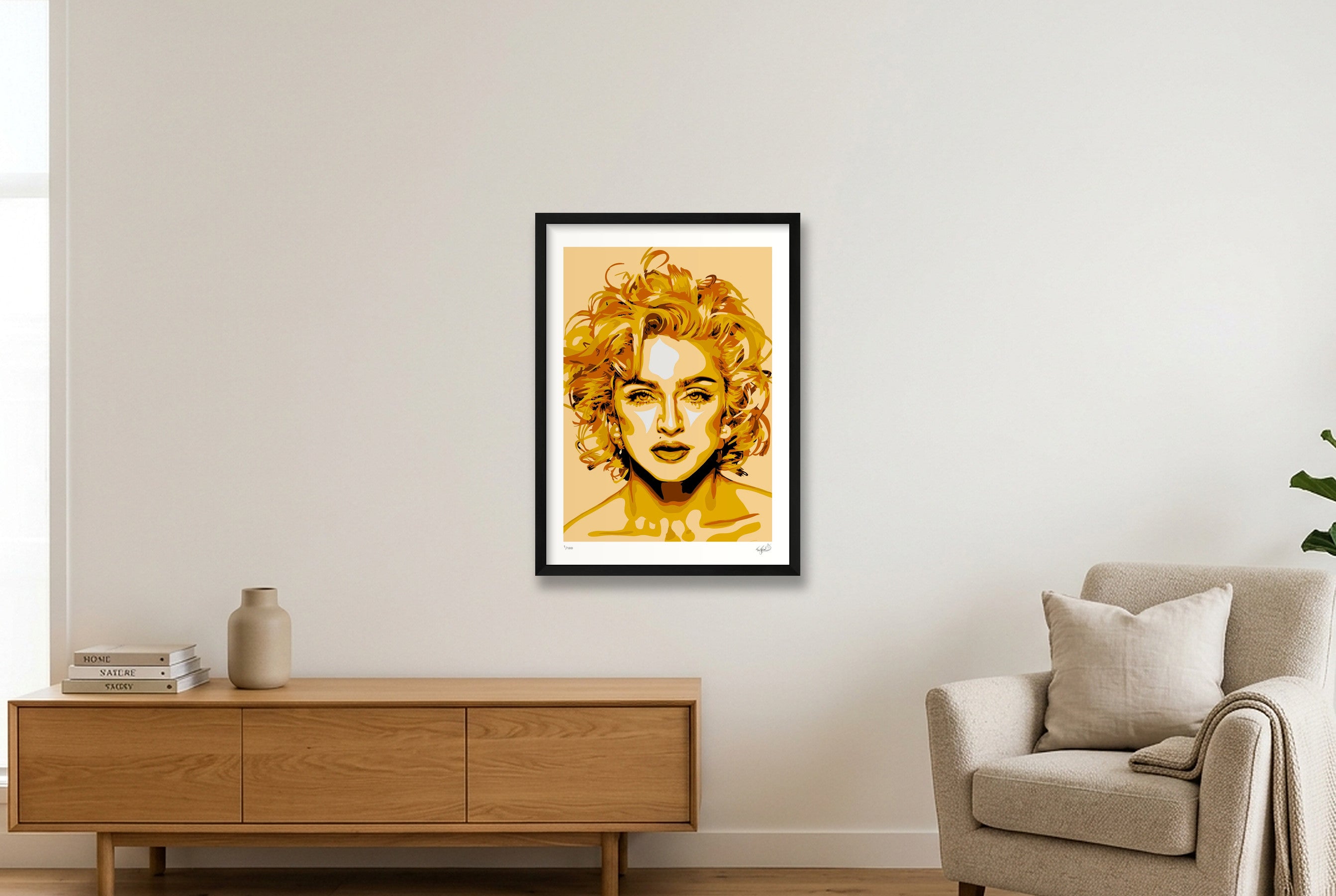 Madonna - gold — 42×59cm, 17×23" Black Frame