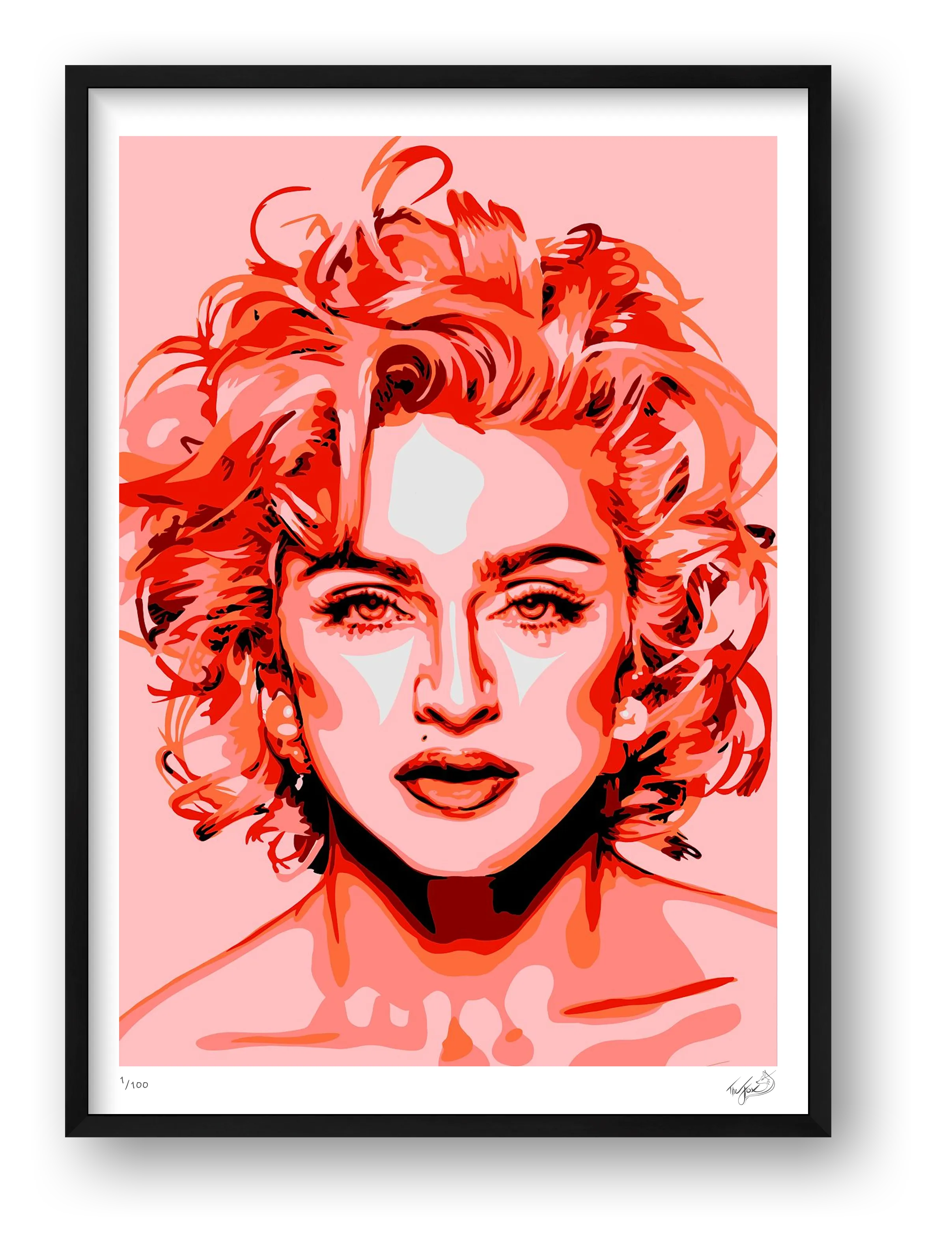 Madonna - red — framed