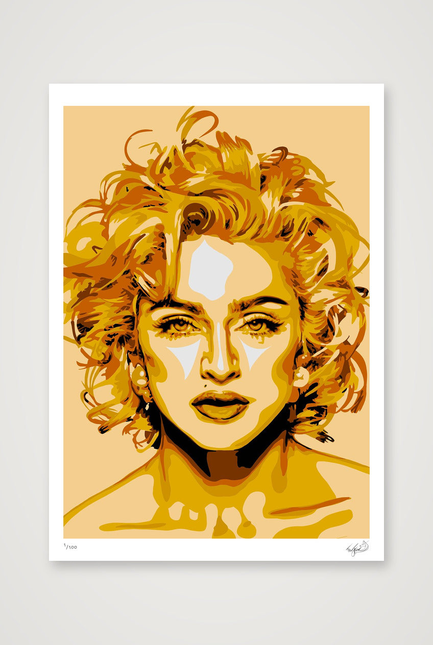 Madonna - gold — 59×84cm, 23×33" Print only
